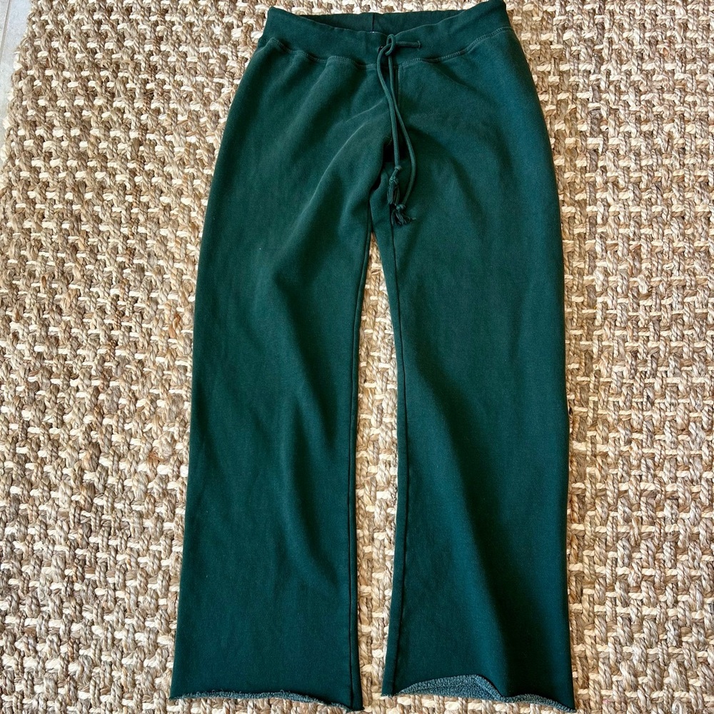 Brandy Melville Dark Green Track Pants (Fit Mid to Low Rise)